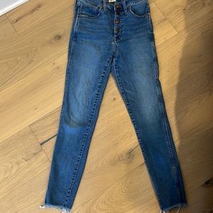 Madewell blue skinny jeans